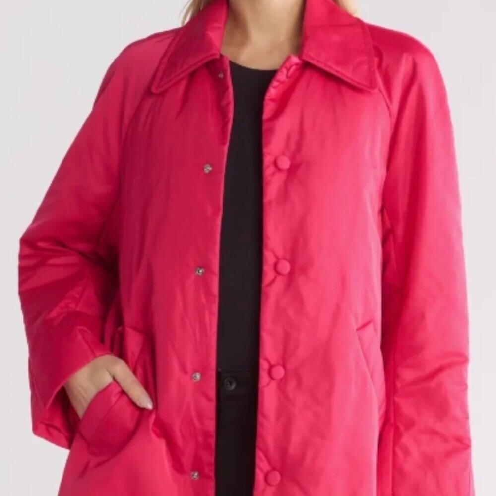 A.L.C. Lincoln Jacket NEW Streamlined Water Resistant Pink Snap Front Small - Picture 5 of 6